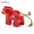 Mini 1Pair Cute Resin Red Horse Miniatures Figurines Ornaments Garden Decor For Children Birthday Christmas Toys Crafts Gifts
